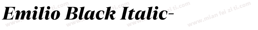 Emilio Black Italic字体转换